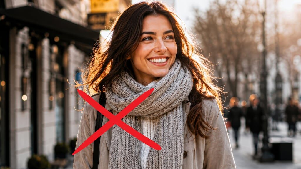 Bufanda finita como tendencia de moda en invierno 2026