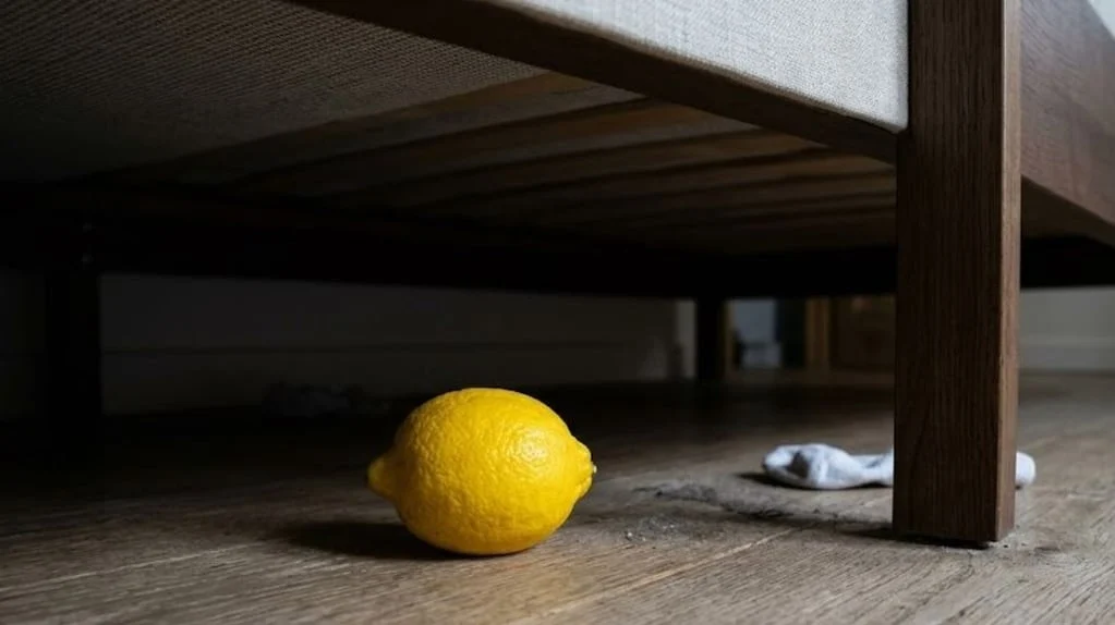 Limón colocado debajo de una cama como parte del ritual de Feng Shui