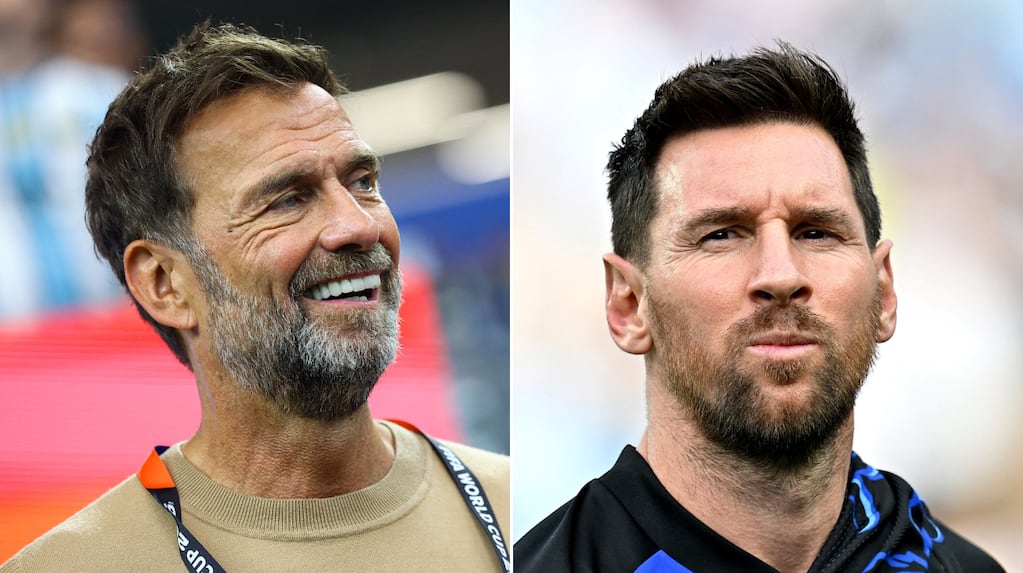 Jürgen Klopp y Lionel Messi durante un encuentro