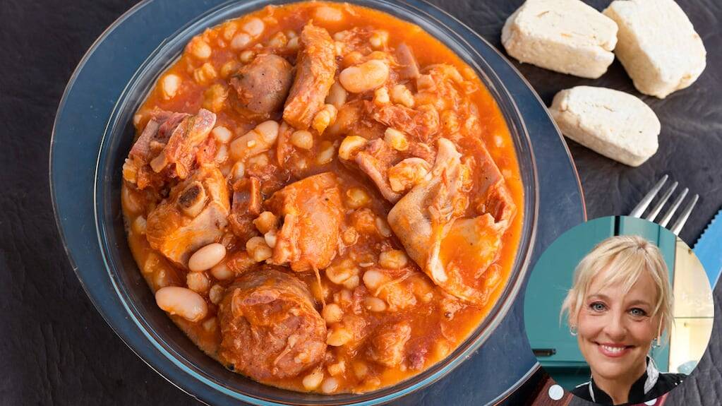 Locro tradicional argentino preparado por Jimena Monteverde