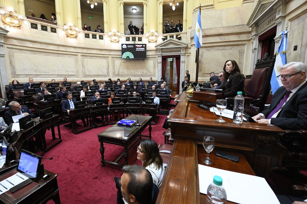 Sesión del Senado argentino sobre leyes de Milei