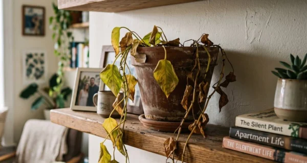 Plantas saludables en un hogar