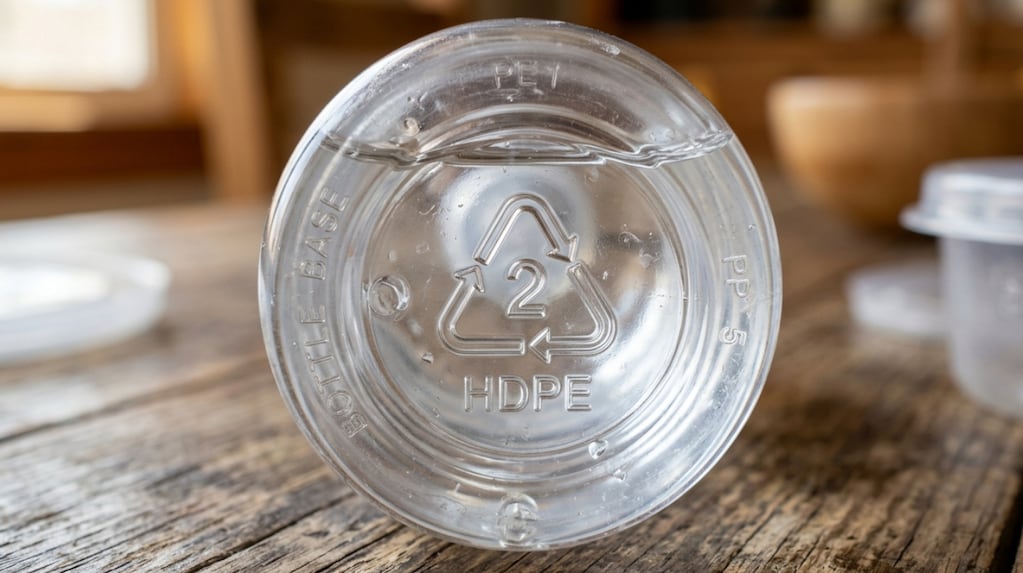 Envases de plástico con símbolos de reciclaje