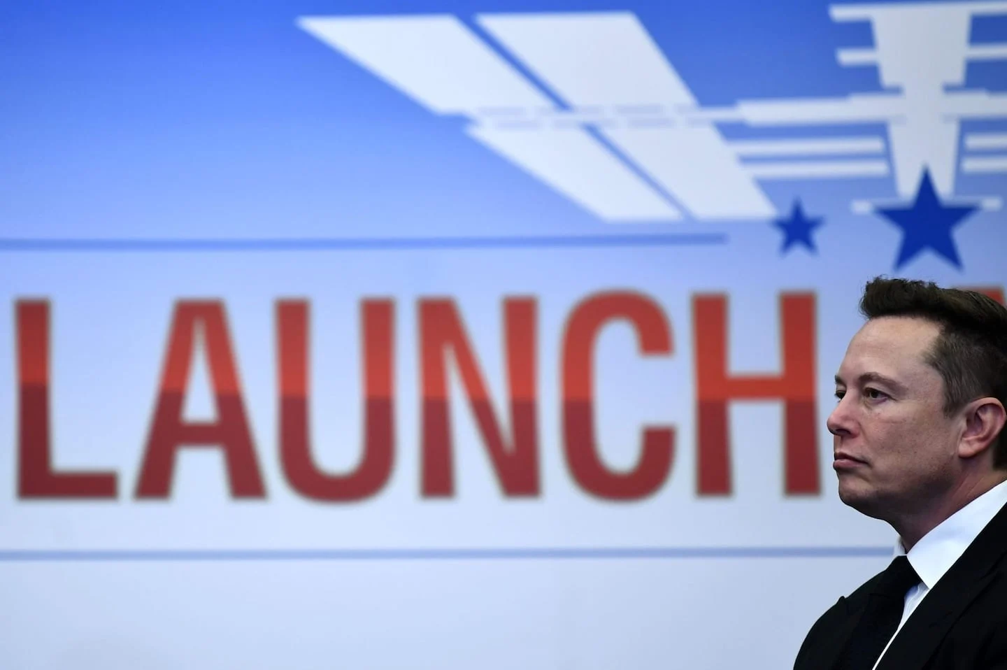 Elon Musk durante un evento de lanzamiento de SpaceX