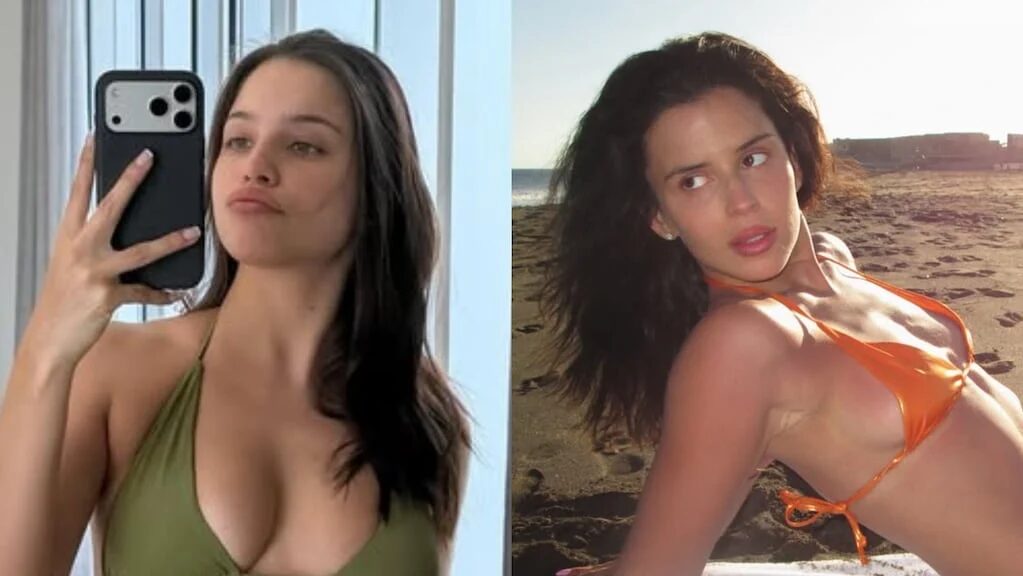 Emilia Mernes y Nathy Peluso luciendo microbikinis en la playa