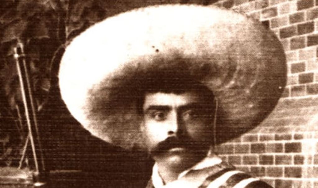 Retrato de Emiliano Zapata, líder revolucionario mexicano
