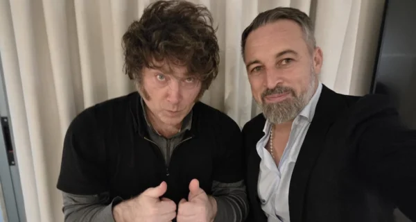 Javier Milei durante su visita a España