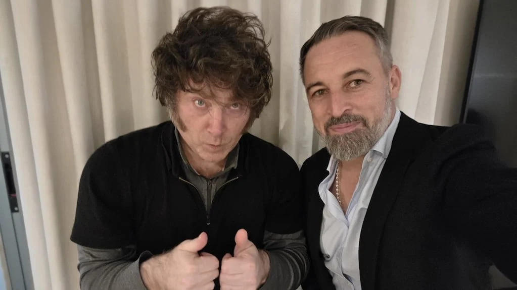 Javier Milei durante su visita a España