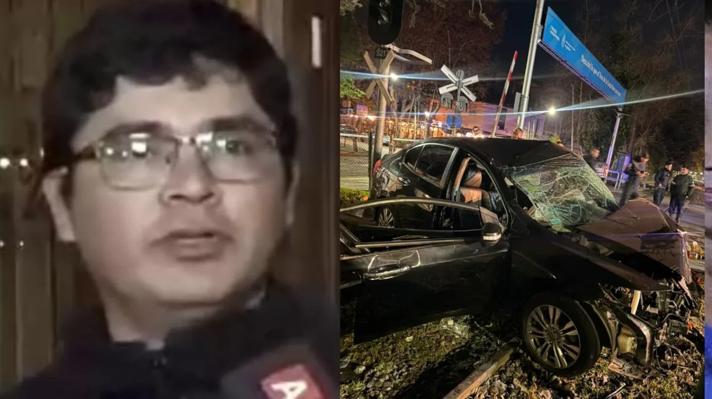Accidente de coche en Vicente López con daños significativos en el vehículo