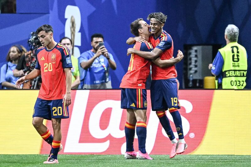 Celebración de la selección española tras un gol en la Copa del Mundo 2026