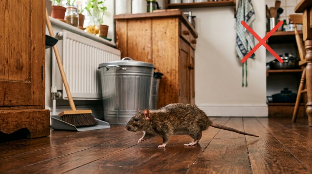 Ratas escondidas detrás de una heladera