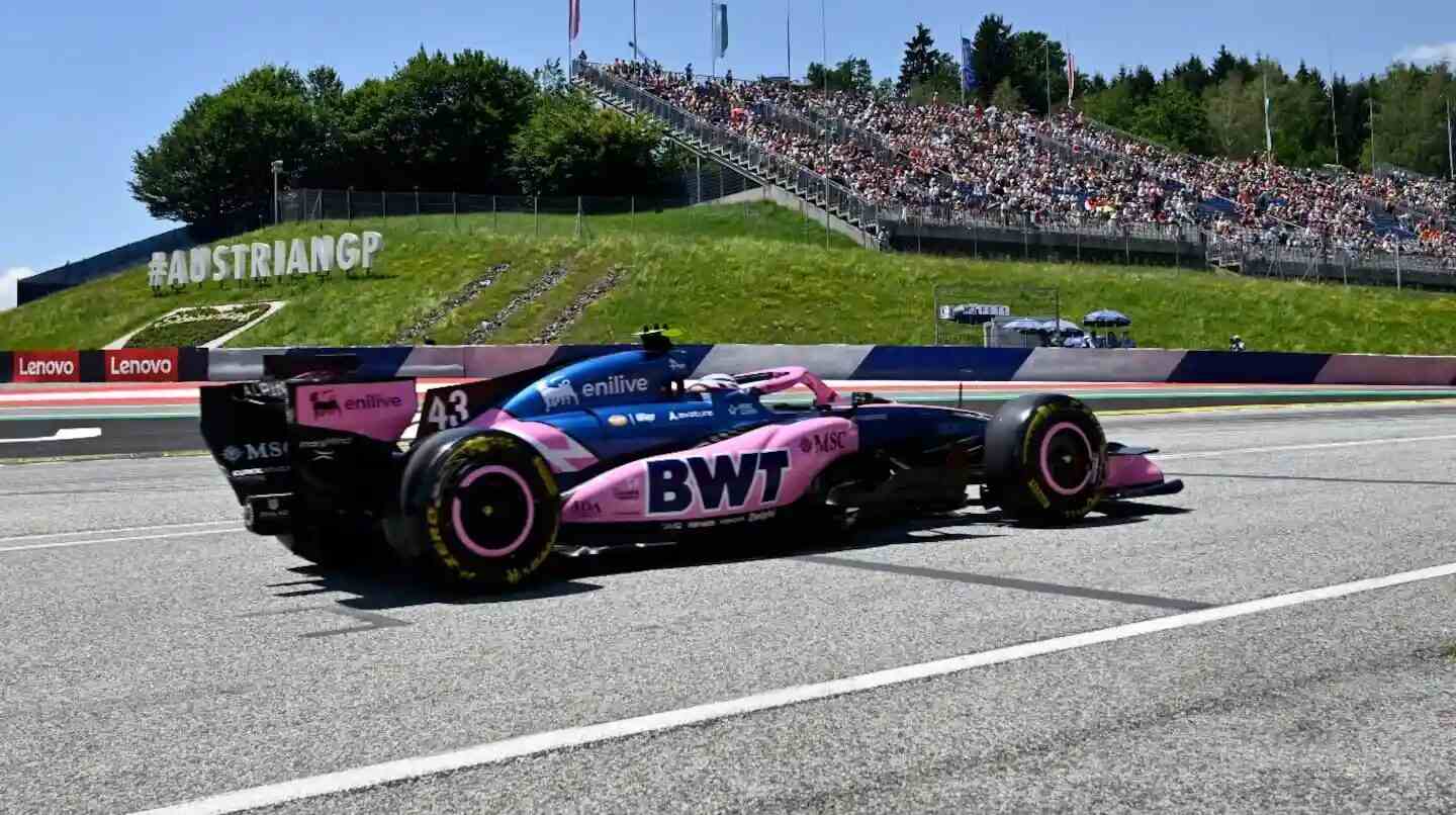 Franco Colapinto en su monoplaza durante el GP de Austria en el circuito de Spielberg