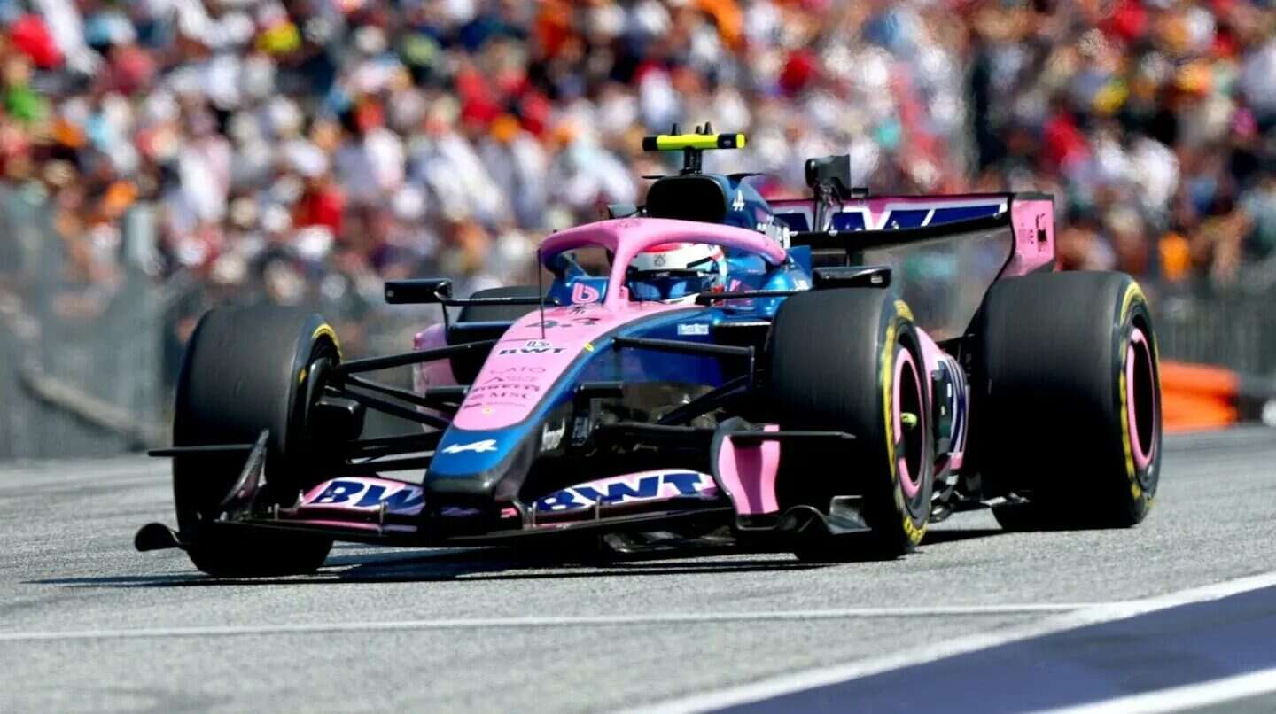 Franco Colapinto compitiendo en el Gran Premio de Austria con su auto de Fórmula 1