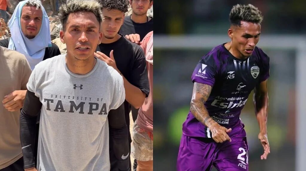 Futbolista Robert Garcés en labores de rescate tras terremotos en Venezuela