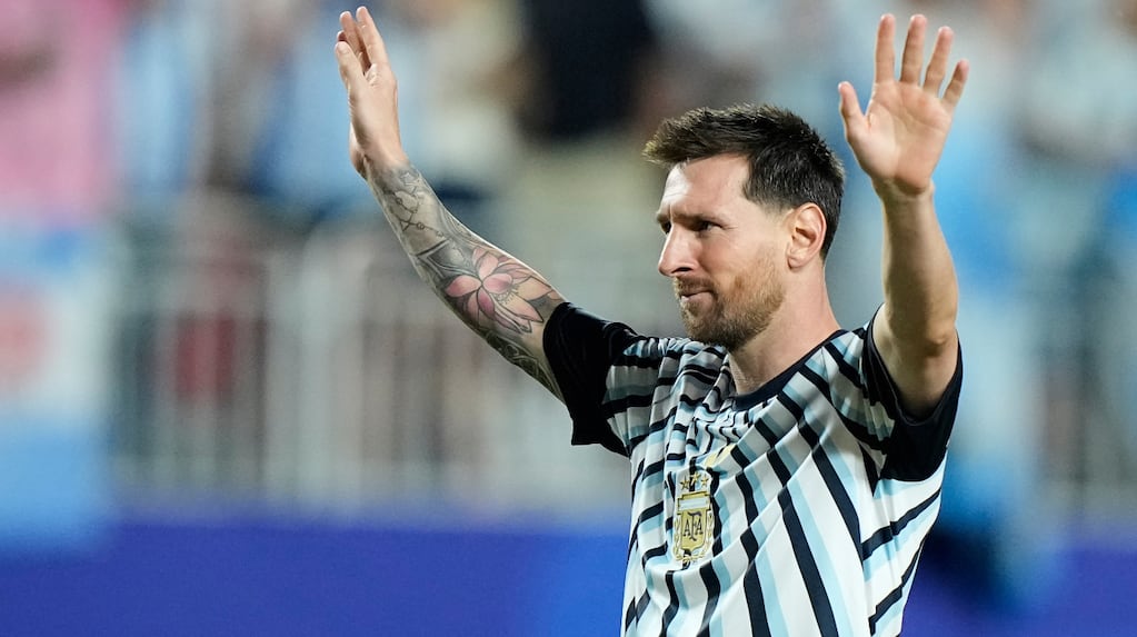 Lionel Messi celebrando un gol en el Mundial 2026