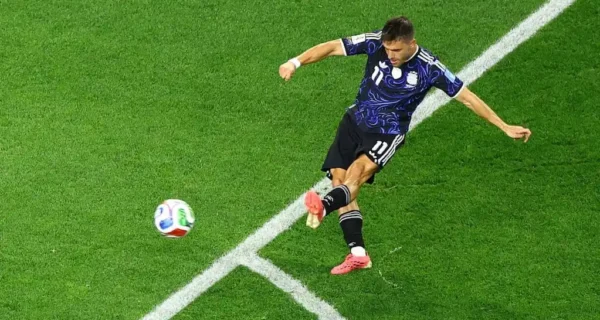 Giovani Lo Celso celebrando su gol en el Mundial 2026