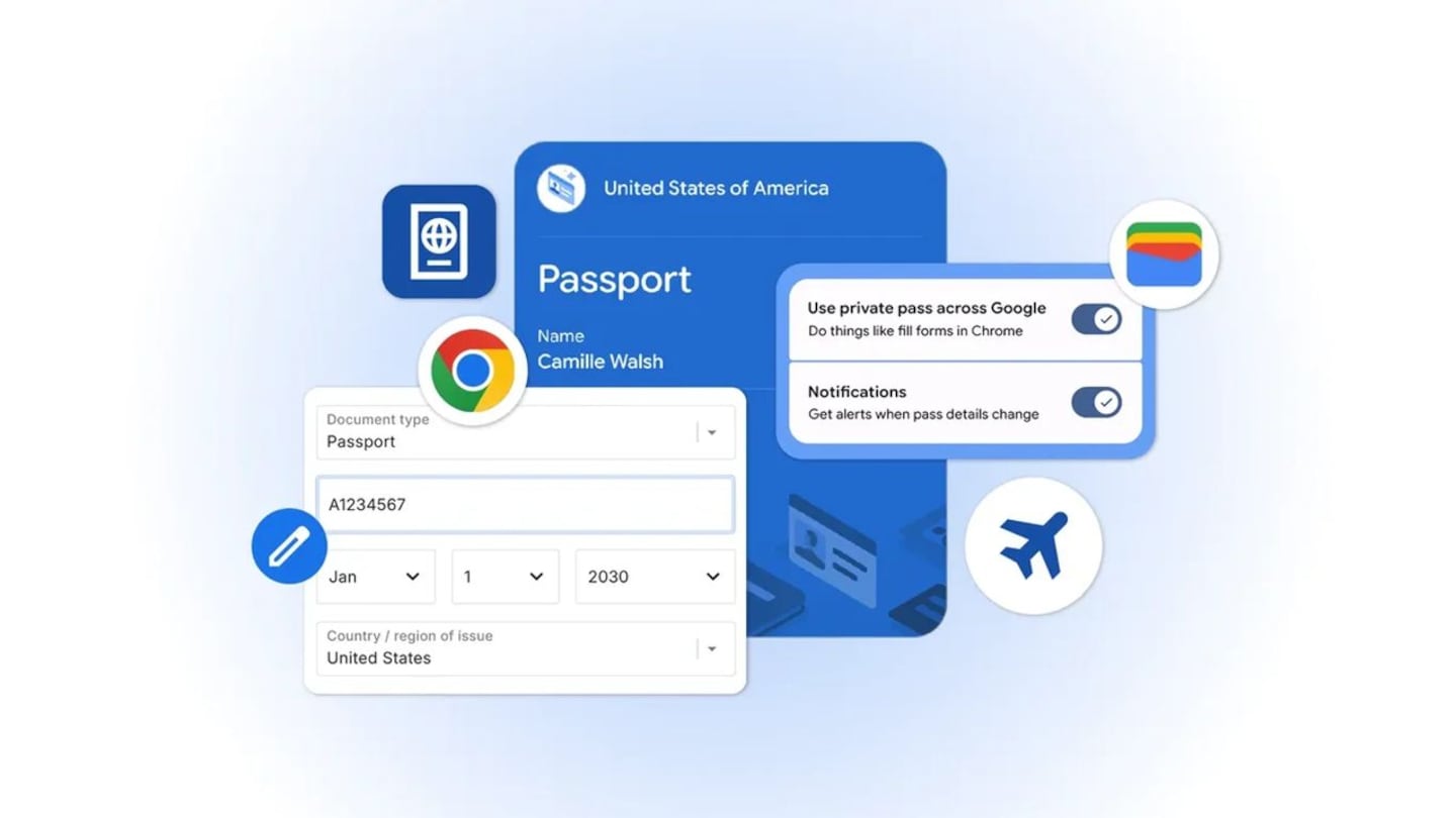 Interfaz de Google Chrome mostrando mejoras en el autocompletado de formularios para viajeros