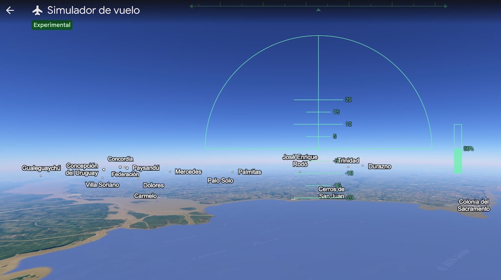 Simulador de vuelo en Google Earth