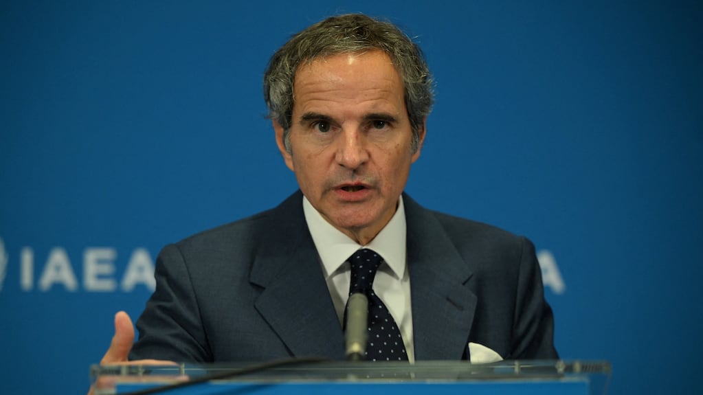 Rafael Grossi durante la conferencia de prensa en Fukushima