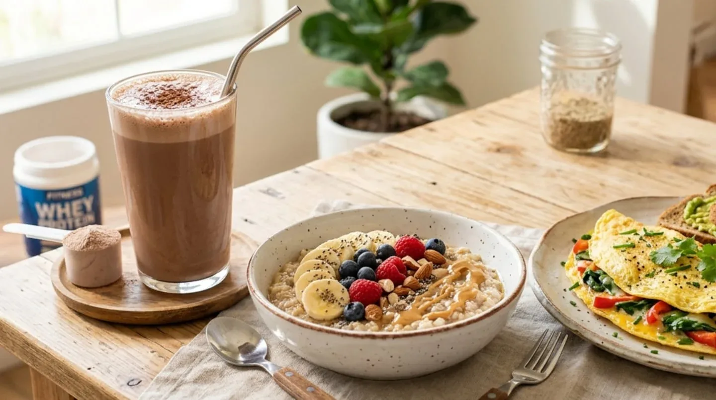 Desayuno saludable de Henry Cavill con avena, frutas y batido de proteínas