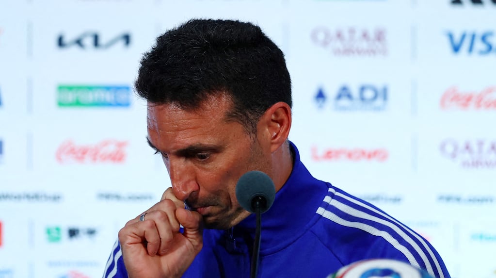 Lionel Scaloni en conferencia de prensa