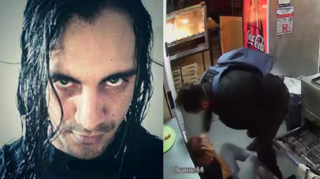 Escena del ataque en la pizzería en Núñez