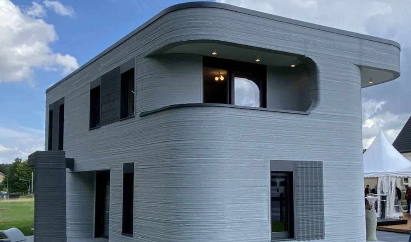 Casa impresa en 3D con diseño moderno en Argentina