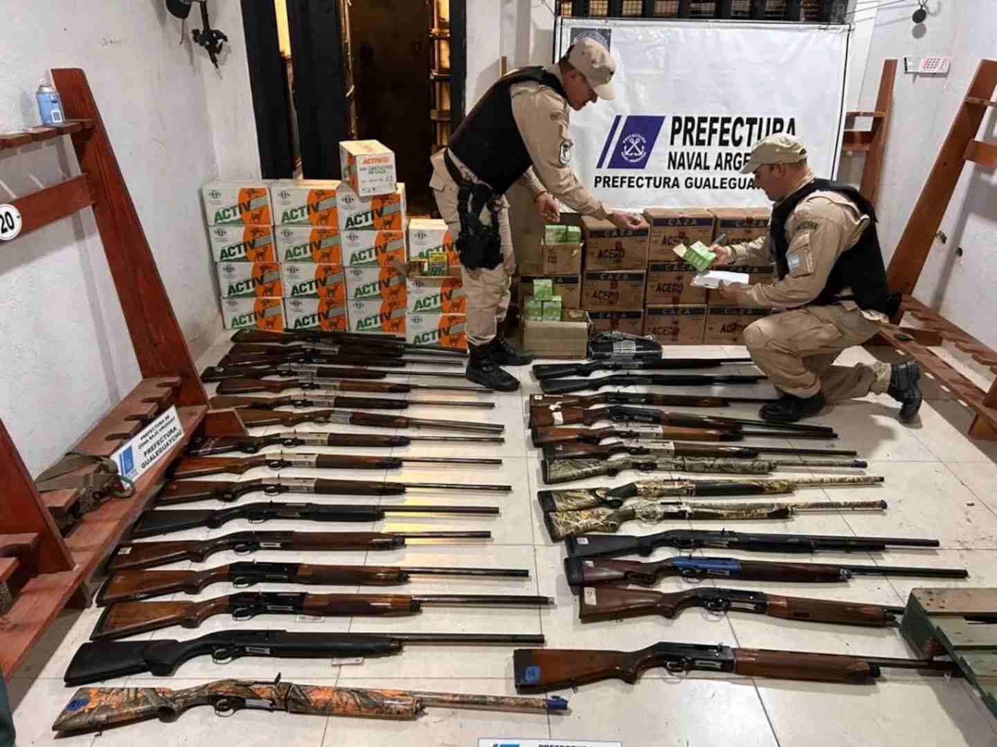 Armas confiscadas en una investigación por caza ilegal en Entre Ríos