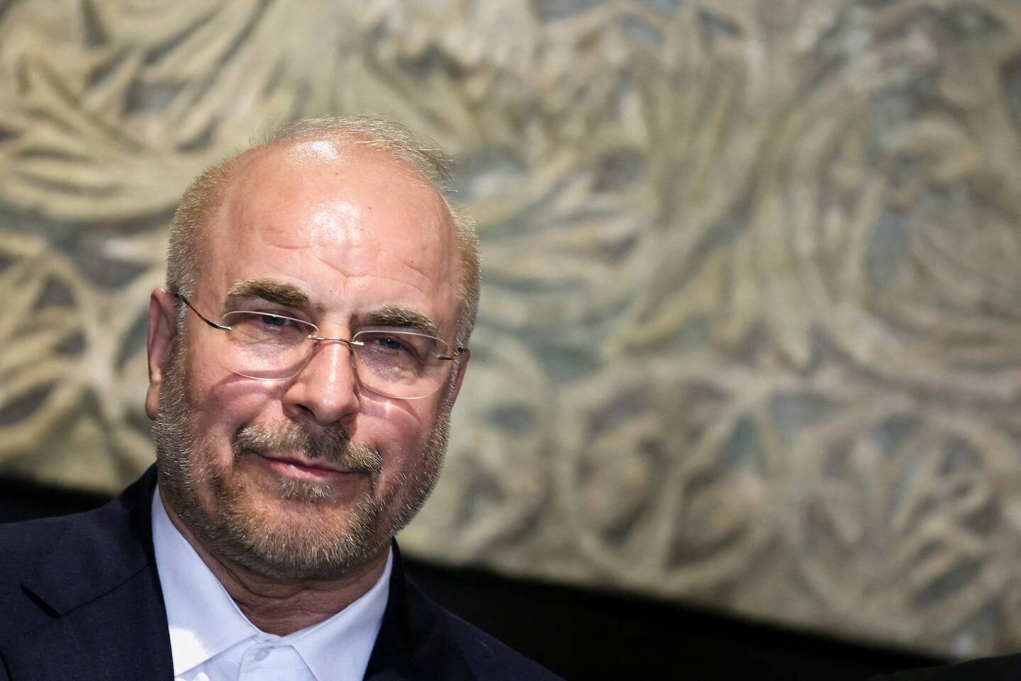 Mohamad Baqer Qalibaf, negociador iraní, durante una conferencia de prensa