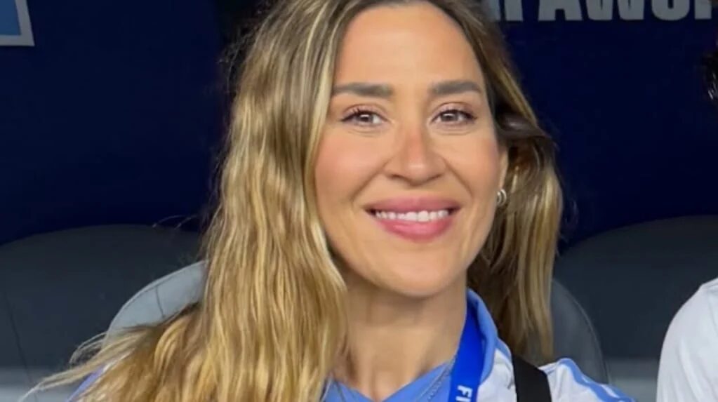 Jimena Barón en el estadio durante el Mundial 2026