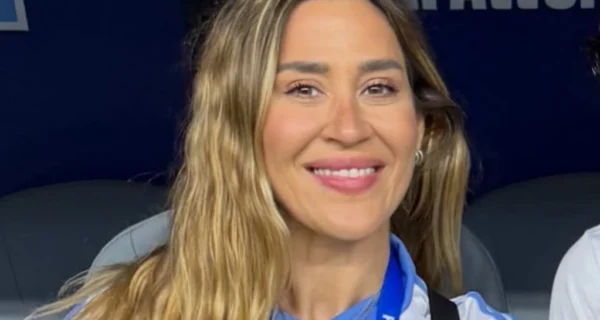 Jimena Barón en el estadio durante el Mundial 2026