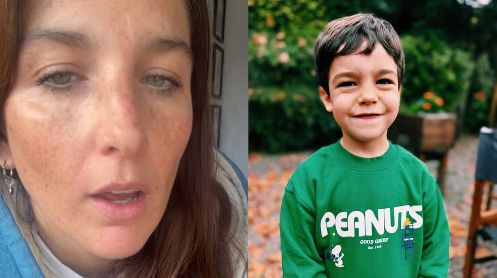 Juana Repetto y su hijo Belisario tras el accidente
