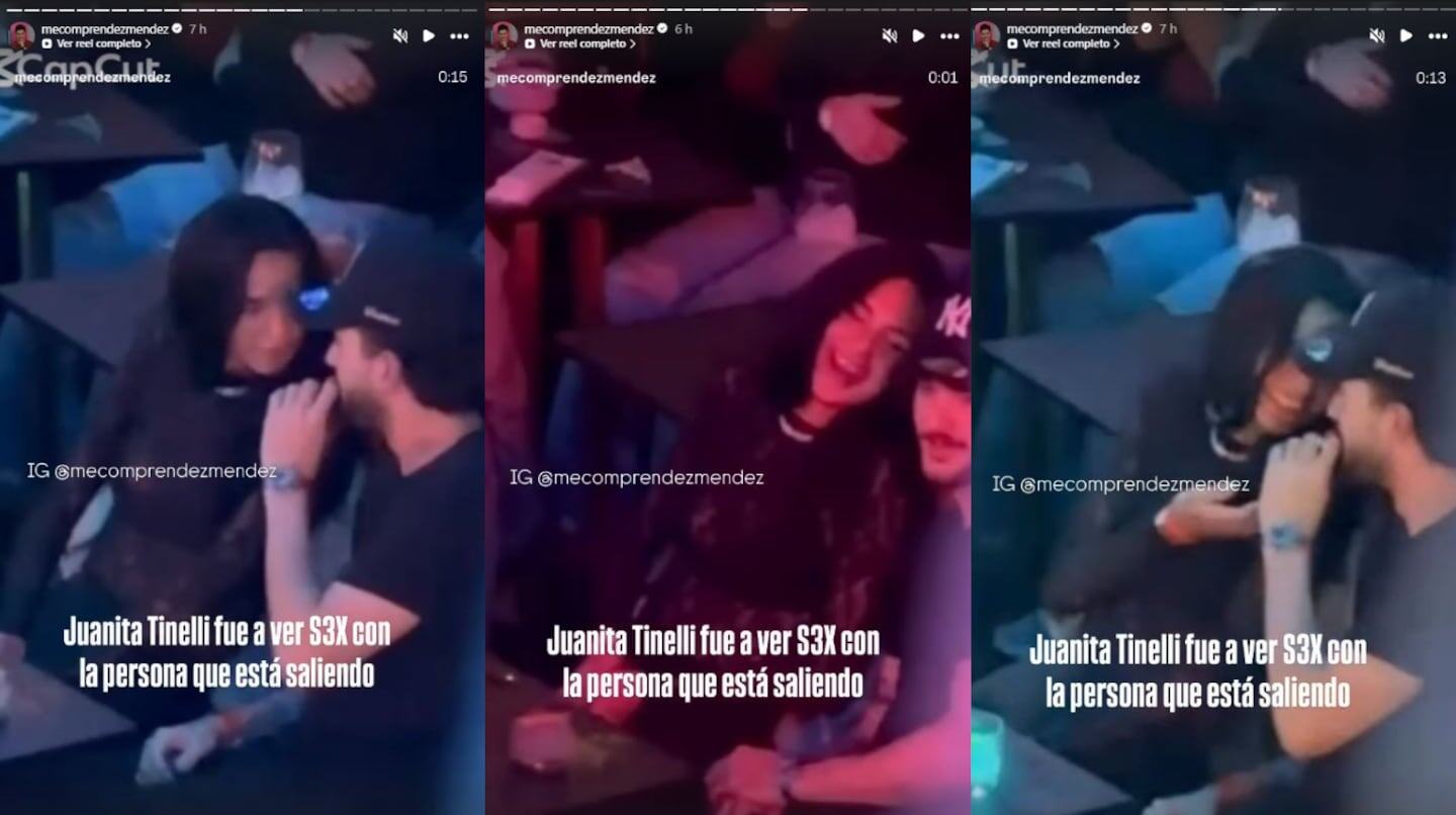 Juanita Tinelli y un joven en el teatro, generando rumores de romance