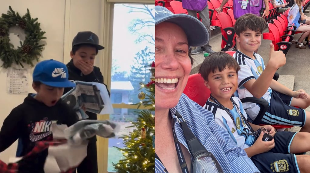 Niños estadounidenses emocionados con entradas para ver a Messi
