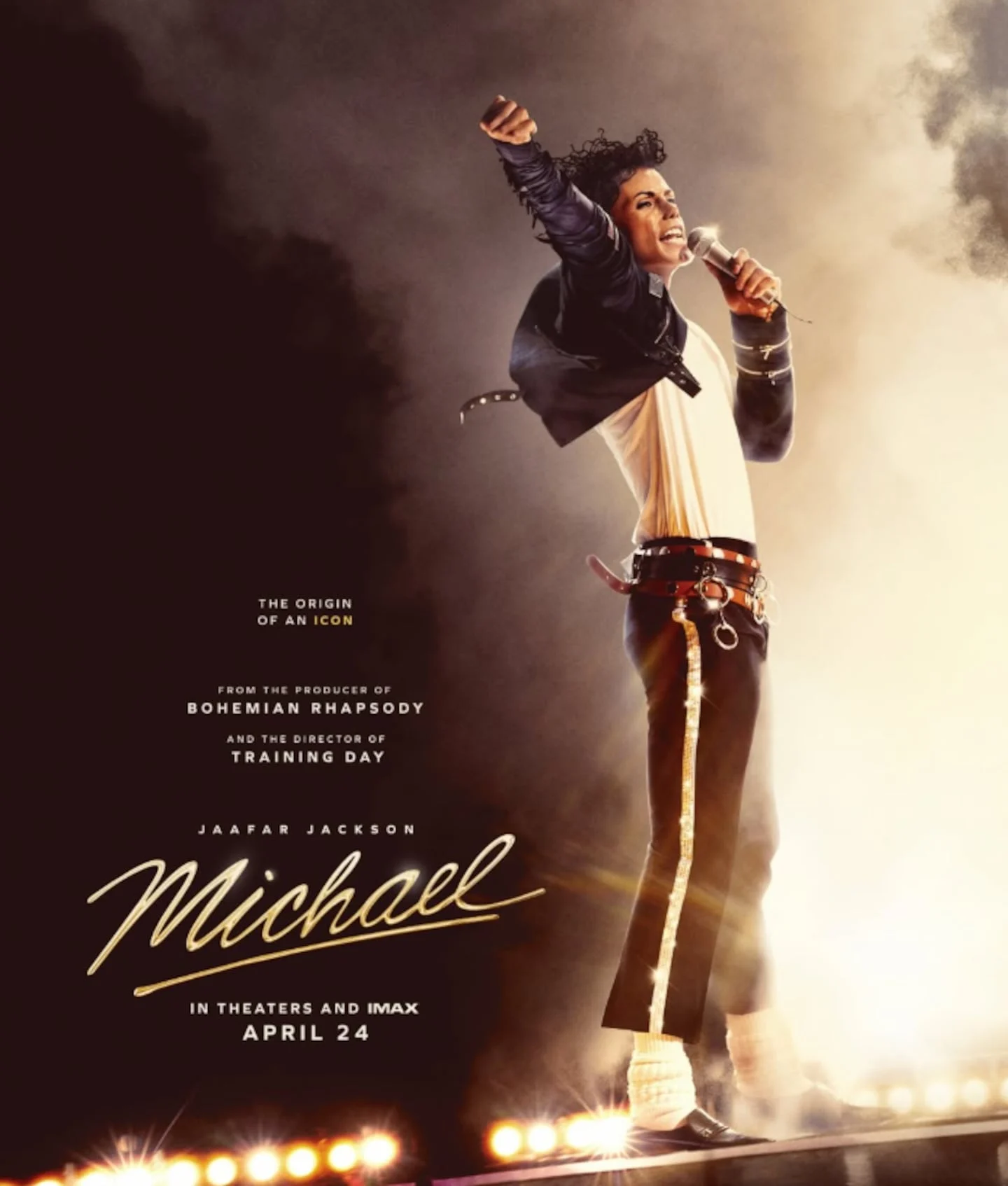 Jaafar Jackson interpretando a Michael Jackson en la película 'Michael'