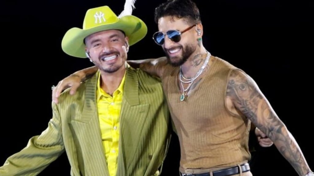 J Balvin y Maluma en un evento