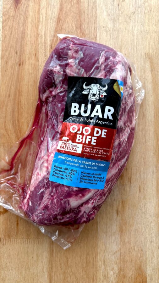 Paquete de carne de búfalo Ojo de Bife de la Compañía Federal de Alimentos en Argentina