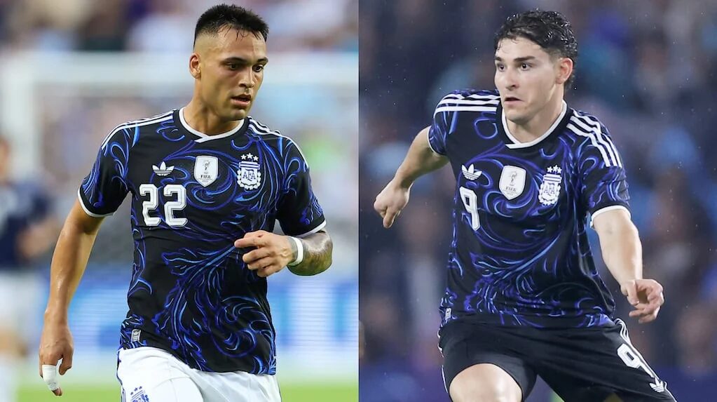 Lautaro Martínez en un partido de la Selección Argentina