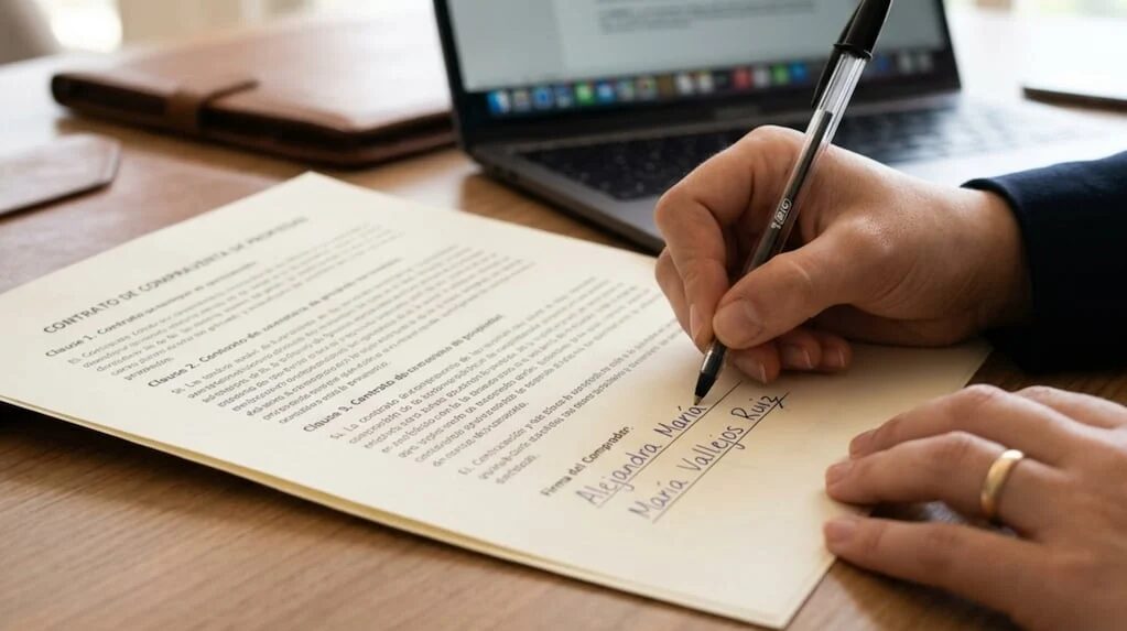 Firma de una persona con nombre completo