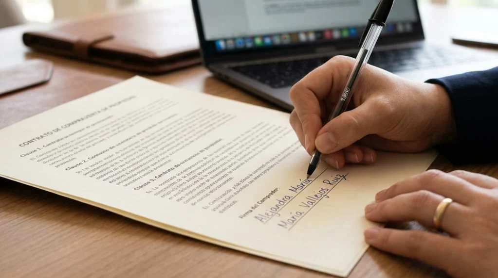 Firma de una persona con nombre completo