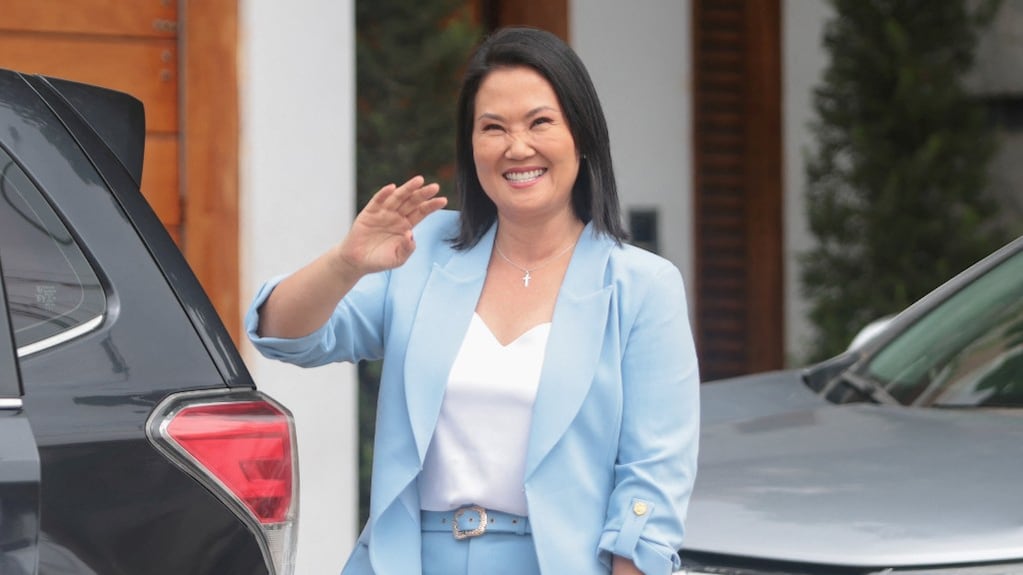 Keiko Fujimori en un acto electoral