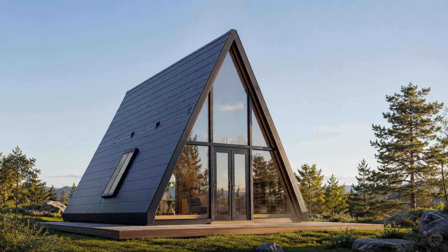 Casa plegable M.A.Di Home diseñada por Renato Vidal en un entorno natural