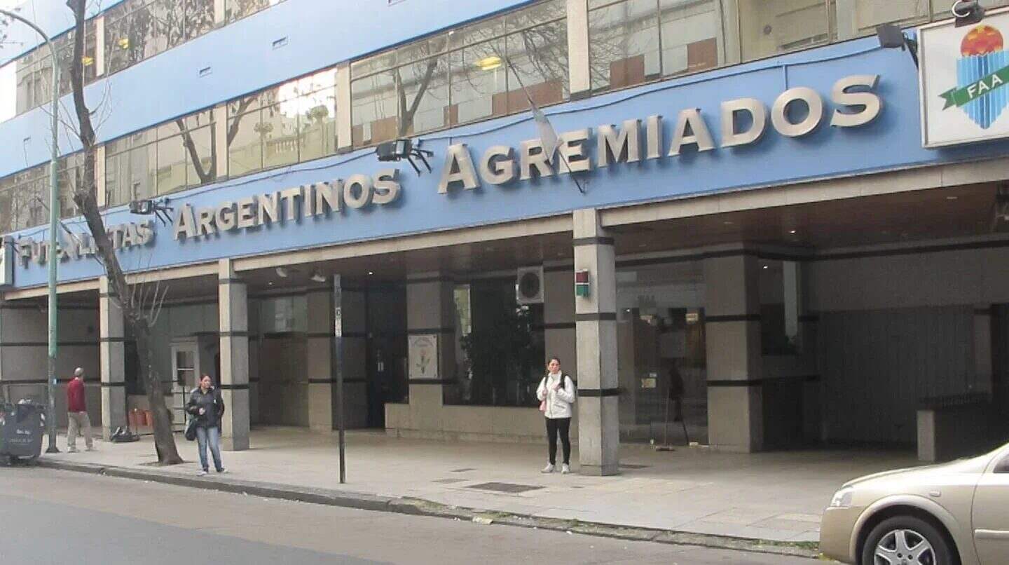 Fachada de la Asociación del Fútbol Argentino (AFA) en Buenos Aires