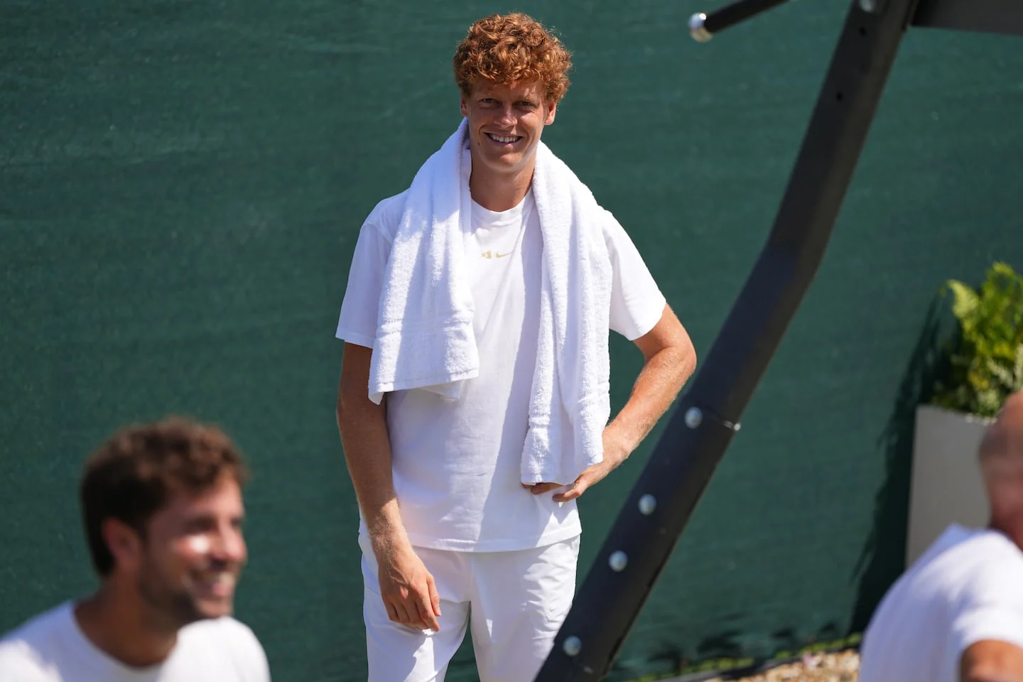 Francisco Cerúndolo sonríe durante un entrenamiento en Wimbledon