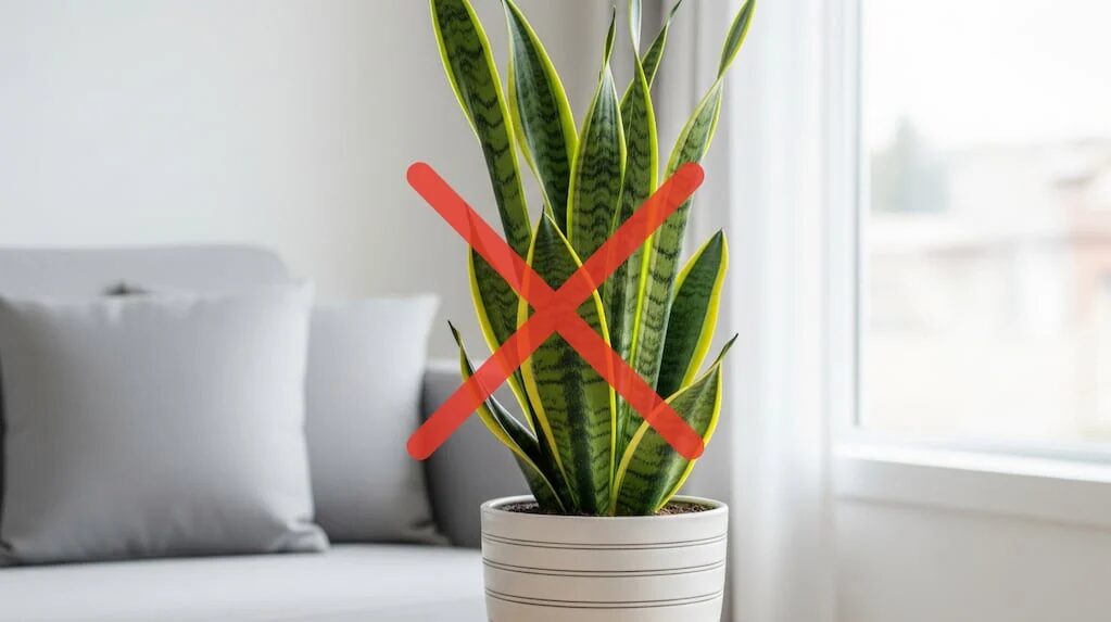 Lengua de suegra enana en un ambiente decorativo moderno