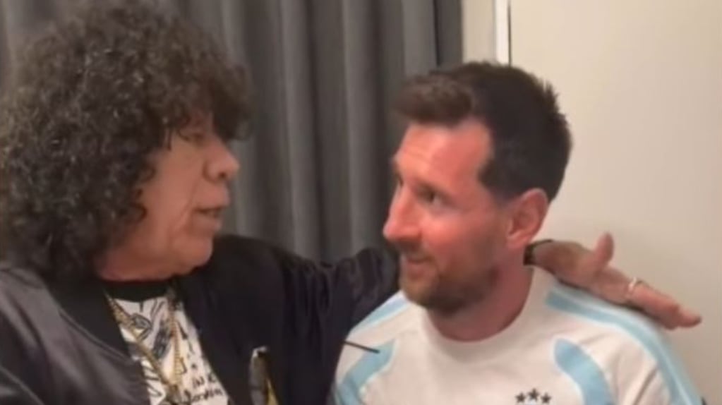 La Mona Jiménez y Lionel Messi en Dallas