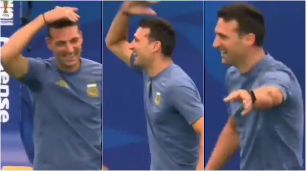 Lionel Scaloni reacciona tras los goles de Messi en el Mundial 2026