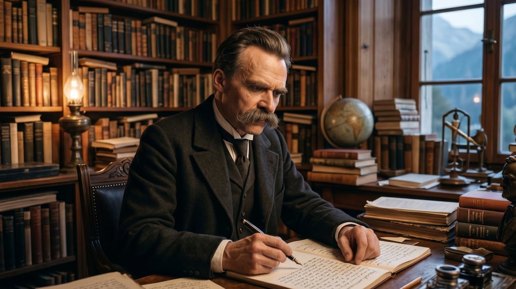 Friedrich Nietzsche reflexionando sobre el amor y la amistad