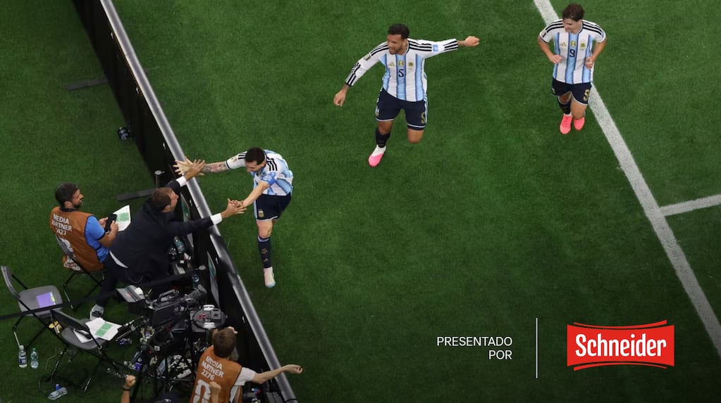 La Selección Argentina celebra su triunfo en el Mundial