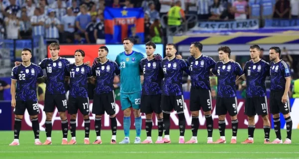 Jugadores de la Selección Argentina celebrando un gol contra Jordania en el Mundial 2026